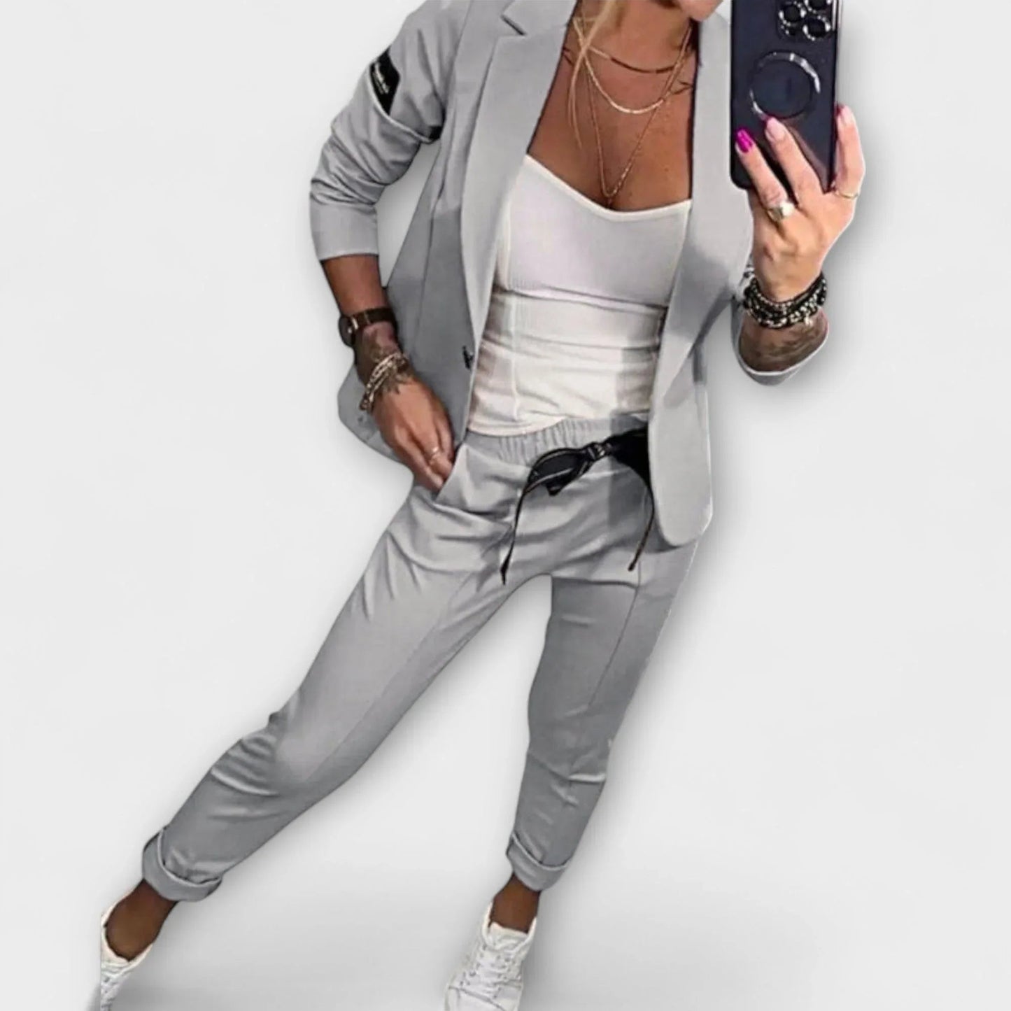 Clara | Elegant Set of Top, Jacket, and Pants