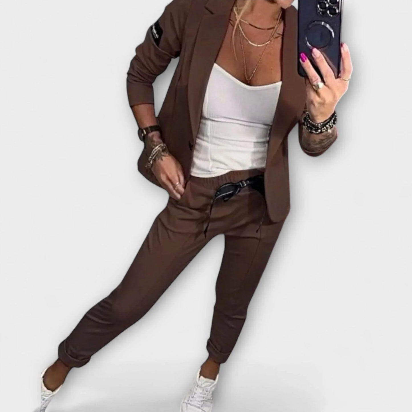 Clara | Elegant Set of Top, Jacket, and Pants